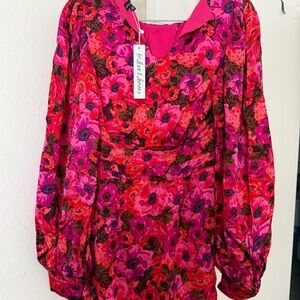 For Love And Lemons Pink Floral Dress